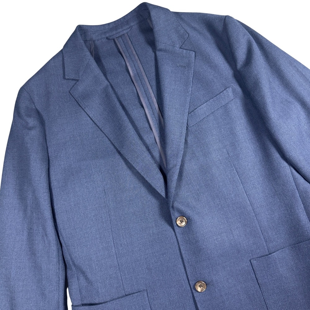 Bonobos Unstructured Blazer Men 44R Blue Marzotto Italian Wool Slim Fit